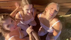 Lena Paul And Friends Take Turns Sharing A BBC Outdoors