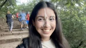 Outdoor Deepthroat Facial on Mountain