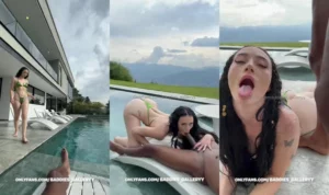 BBC Fucks Auhneesh Nicole By The Pool