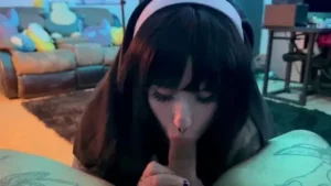Blonde MILF in Cheating Cosplay Role-Play