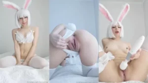 Cute Bunny Succubo2D Buzzes Her Muffin