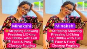 Minakshi Beautiful Innocent Chashmish Cutie Stripping Showing Pressing Boobs with Full Face – Indian porn video