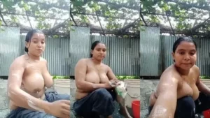 Outdoor Bhabhi Bathing Naked Video Watch – Indian porn video