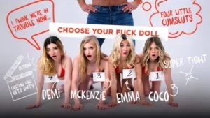 PervzSingles – Mckenzie Mae, Emma Rosie, Demi Hawks, Coco Lovelock – Polar Opposites Four Petite Blondes vs Huge Director (PervCasting)