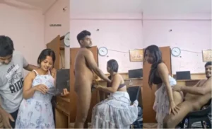 Bengali Hot Couple Romance And Fucked In Office – Indian porn video