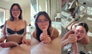 Jezzi.Xo Gives Messy Head With Her Glasses On