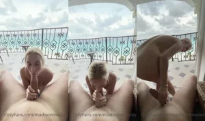 Madison Moores’ Outdoor Quickie On The Balcony