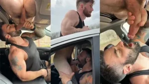BrandtsBoys – Jordan Sucks Troy Big Cock Through His Sunroof – Gay Porn Video