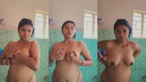 Gujrati girl during bath record her nude – Indian porn video