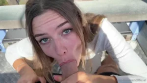 Hope Heaven Gives A Blowjob In The Cable Car