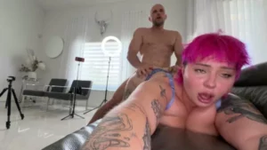 Jadynn Stone Huge Natural Tits Sucks Fucks And Eats Cum NEW Sextape With Jmac