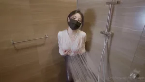 Nana_Taipei Gets Soaking Wet In A Shower Tease